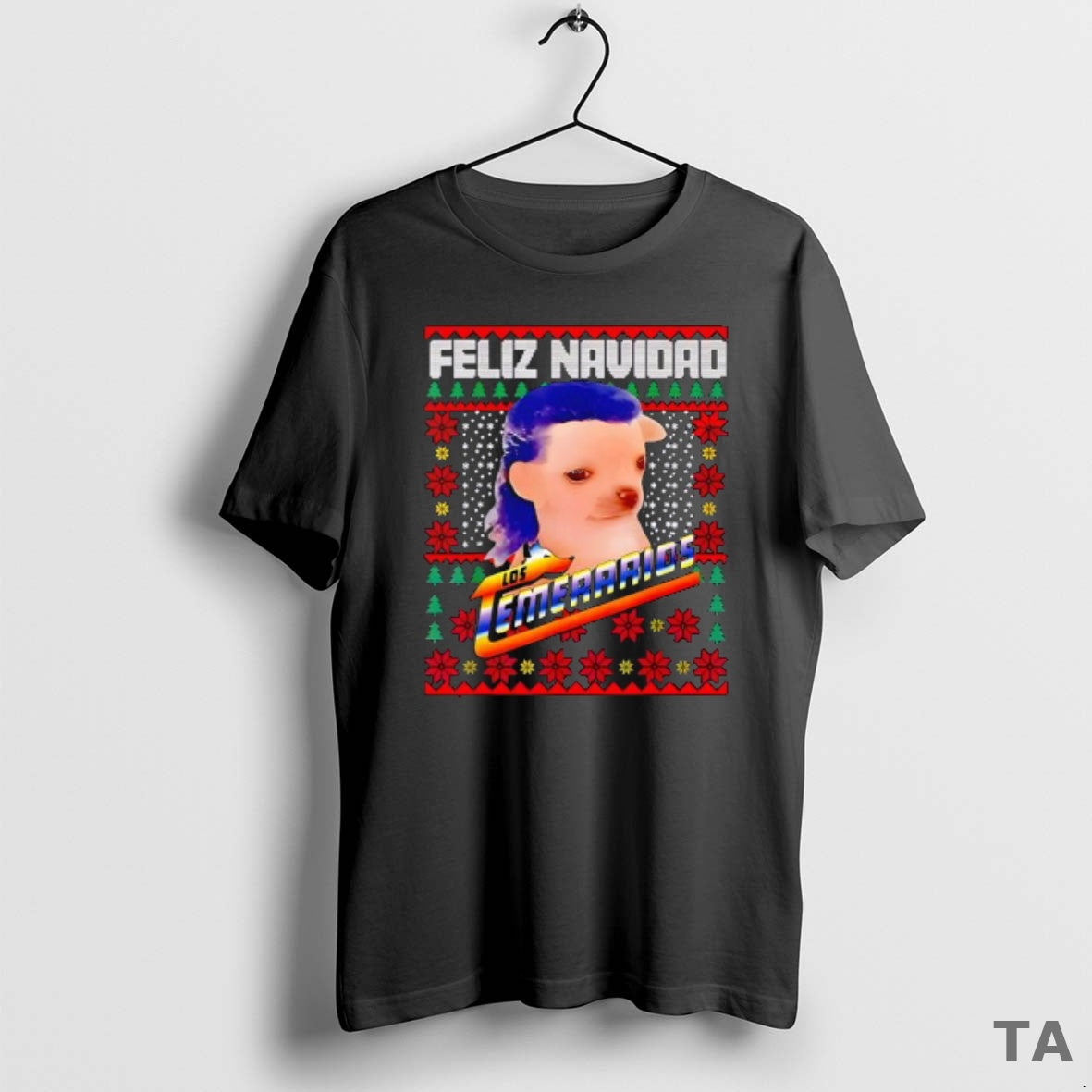 Top Los Temerarios Dog Merry Feliz Navidad T-Shirts