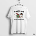 Top Snowman Im Fine This Is Fine Just Having Meltdown Circle T-Shirts