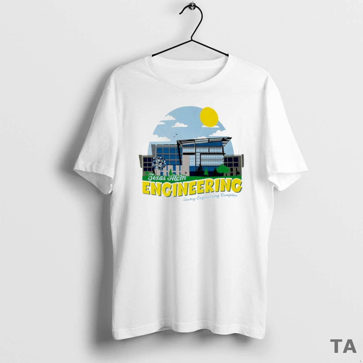 Top Texas M Aggies Engineering Zachry Engineering Complex Circle T-Shirts