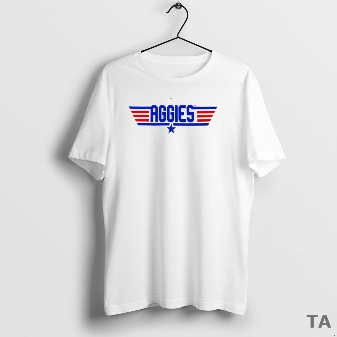 Top Texas M Aggies X Top Gun Logo Parody Circle T-Shirts