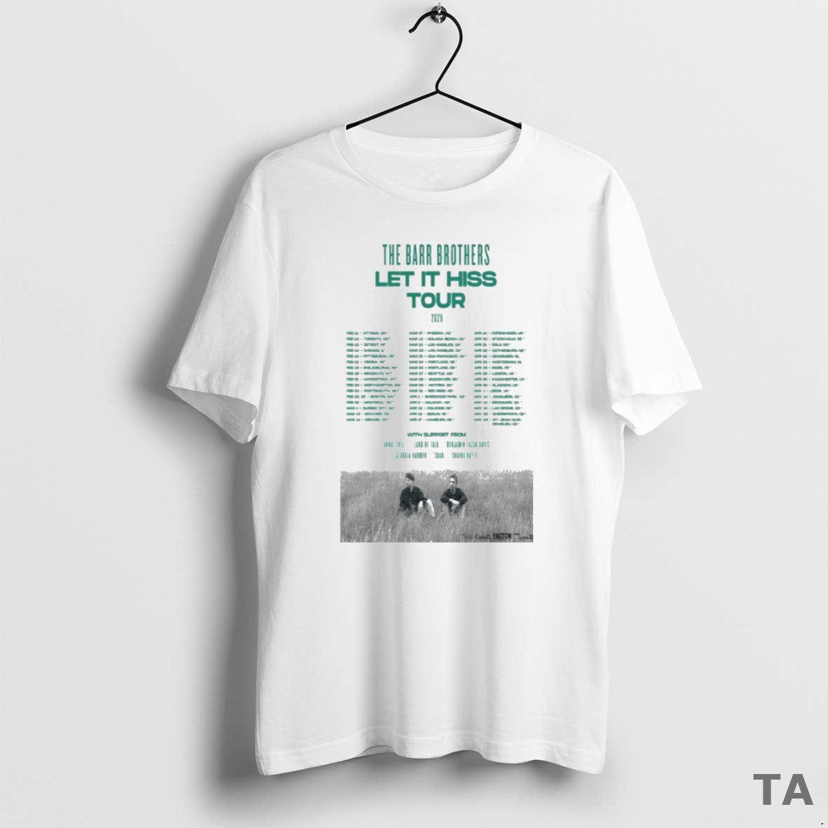 Top Barr Brothers Let Hiss Tour 2026 Dates T-Shirts