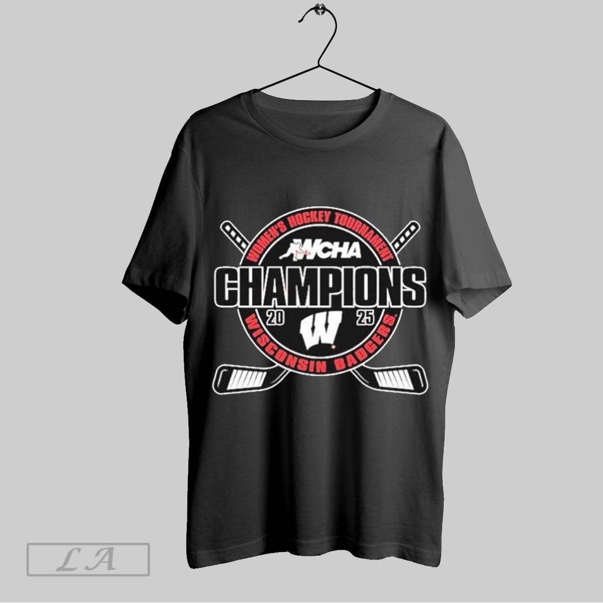 Top Wisconsin Badgers Wcha Womens Hockey Tournament Champions 2025 T Shirt