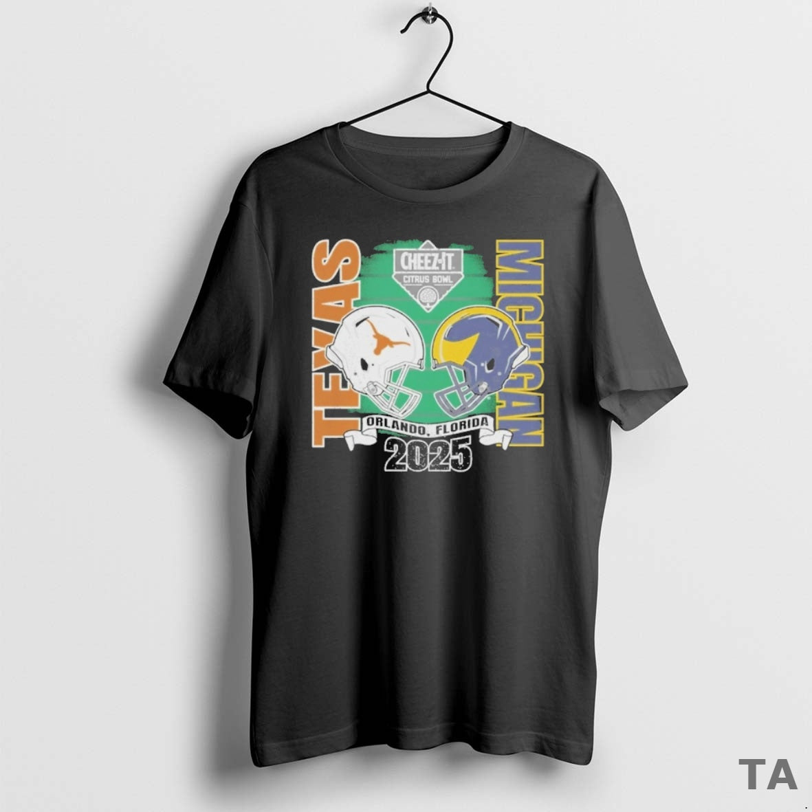 Top Texas Longhorns Vs Michigan Wolverines 2025 Cheez Citrus Bowl Orlando Florida T-Shirts