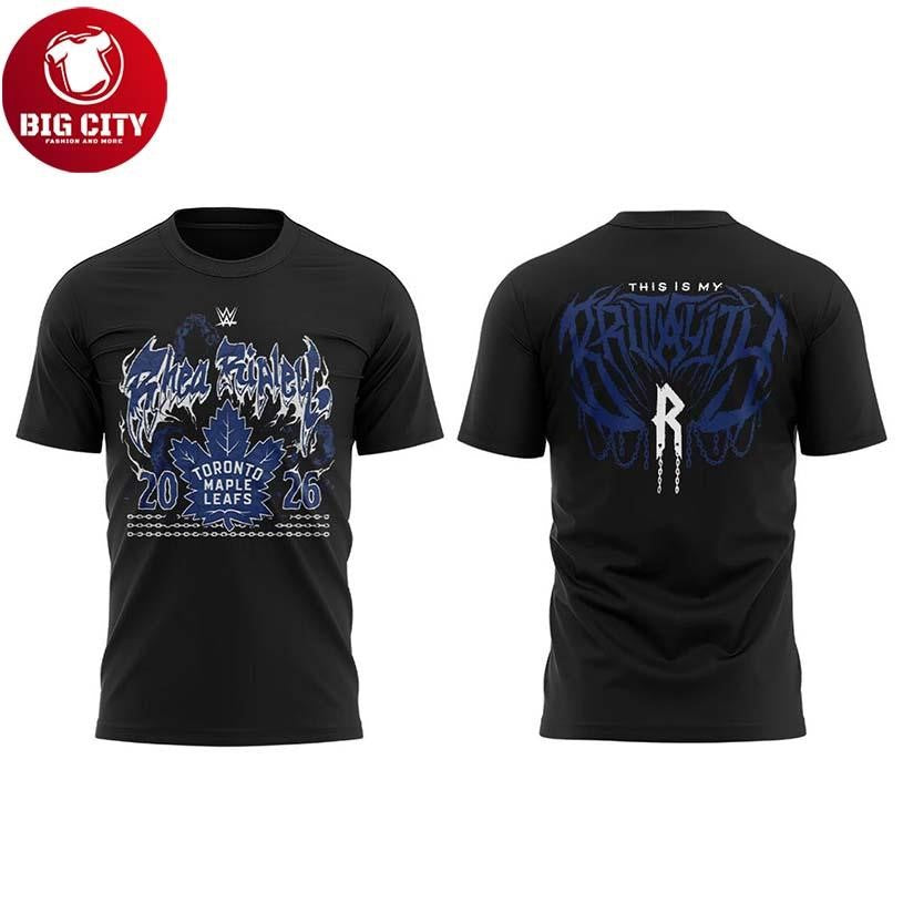 Toronto Maple Leafs 2026 Rhea Ripley MAMI Meets TML Two Sided Shirt