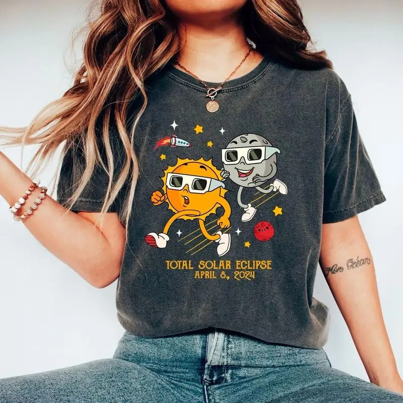 Total Solar Eclipse 2024 Funny Shirt April 8th 2024 Shirt Eclipse Event 2024 Shirt Celestial Shirt Solar Eclipse Funny Meme Shirt T-Shirts