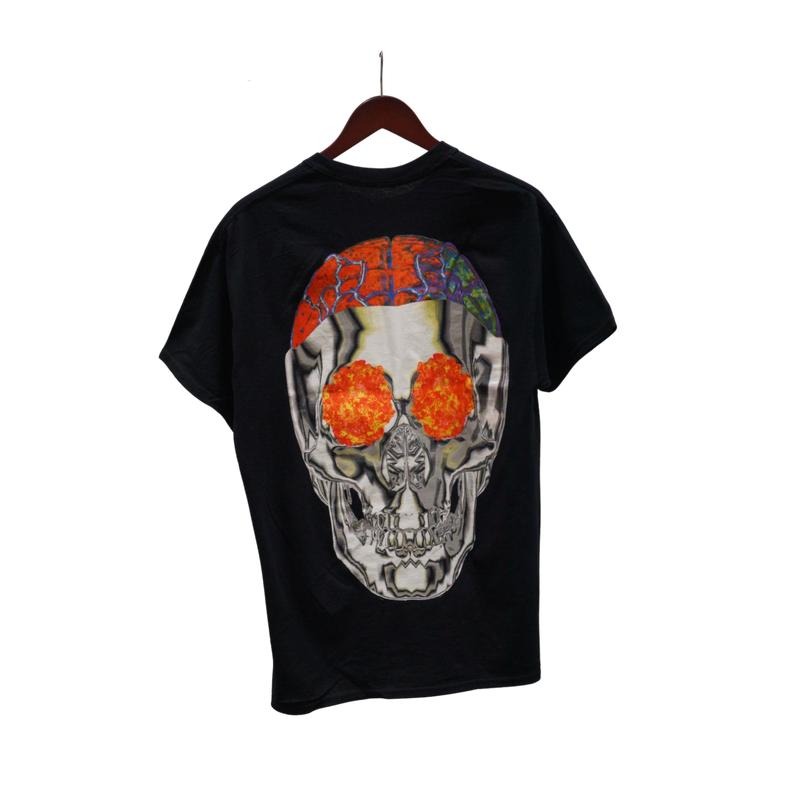 Travis Scott Birds Eye View Metallic Skull Black (93665 218) Size S 2XL T-Shirts