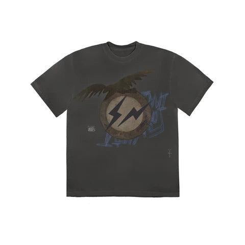 Travis Scott Cactus Jack Fragment Create Washed Black T-Shirts