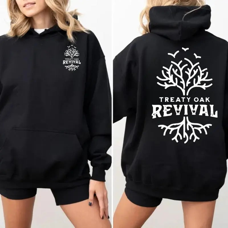 Treaty Oak Revival Classic Stylized Oak Tree Music Lovers Casual Trend T-Shirts