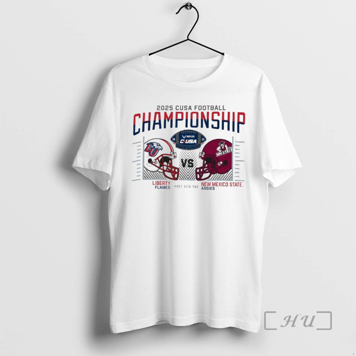Trending 2025 Cusa Conference Usa Football Championship Champion Liberty Flames Vs New Mexico State Aggies T-Shirts