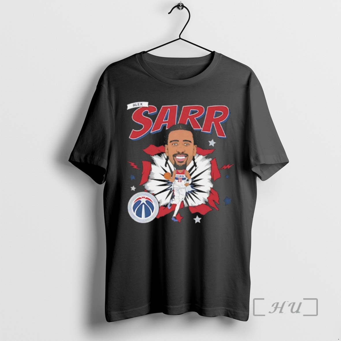 Trending Alex Sarr Washington Wizards Basketball Player Caricature T-Shirts