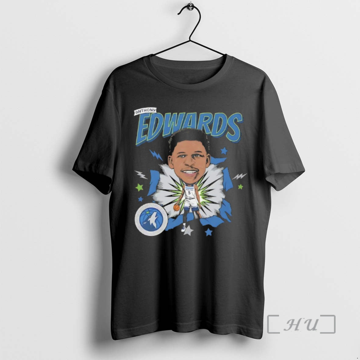 Trending Anthony Edwards Minnesota Timberwolves Player Caricature T-Shirts