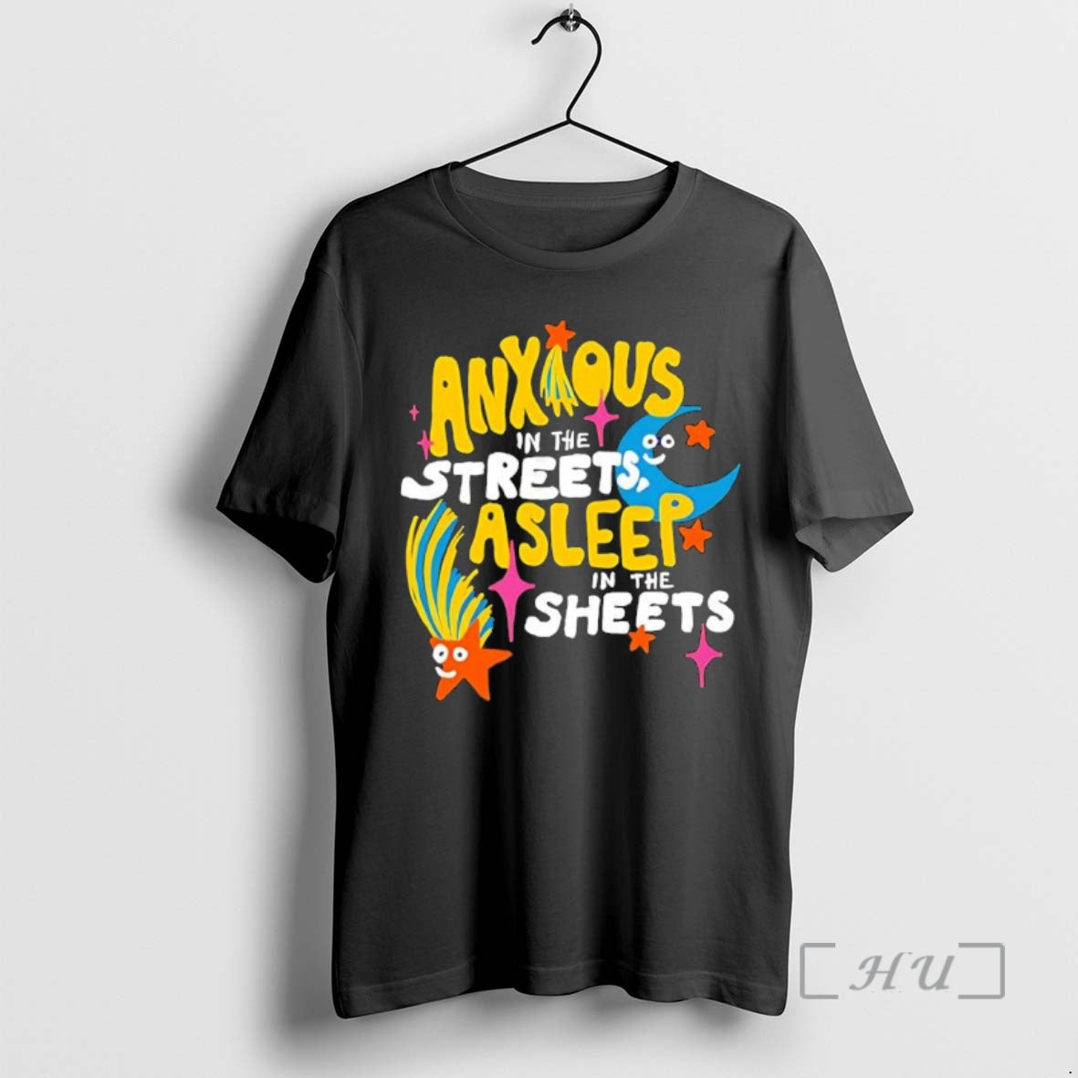 Trending Anxious Streets 2025 Black T-Shirts