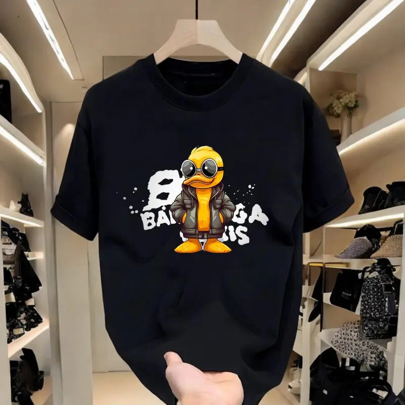 Trending Cartoon Duck! Comfort Fit Vivid Print Casual Hangouts Weekend Adventures T-Shirts