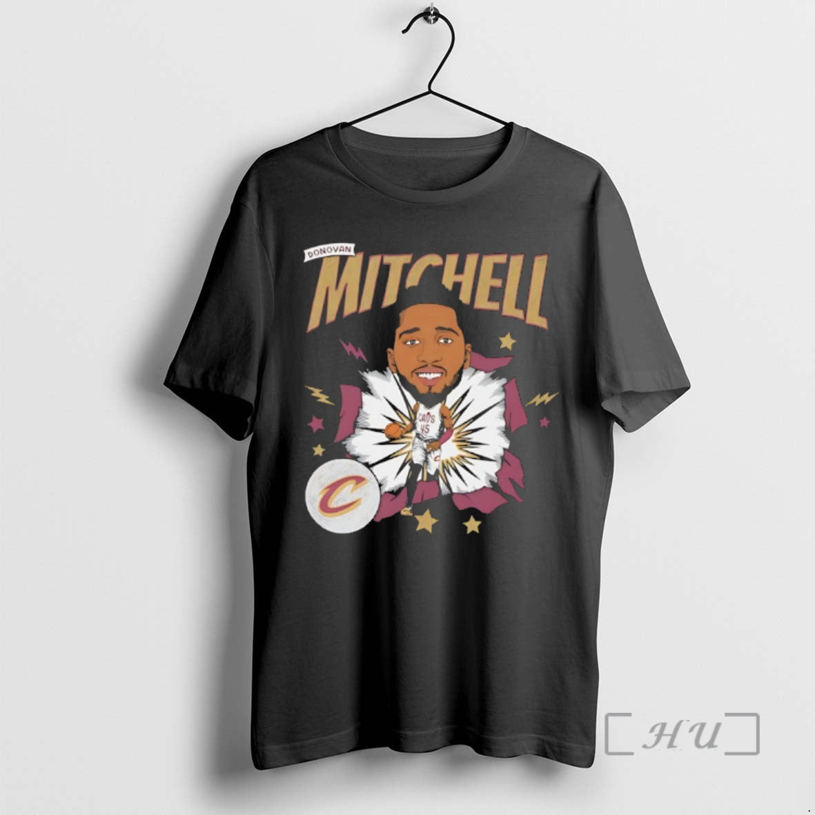 Trending Donovan Mitchell Cleveland Cavaliers Basketball Player Caricature T-Shirts