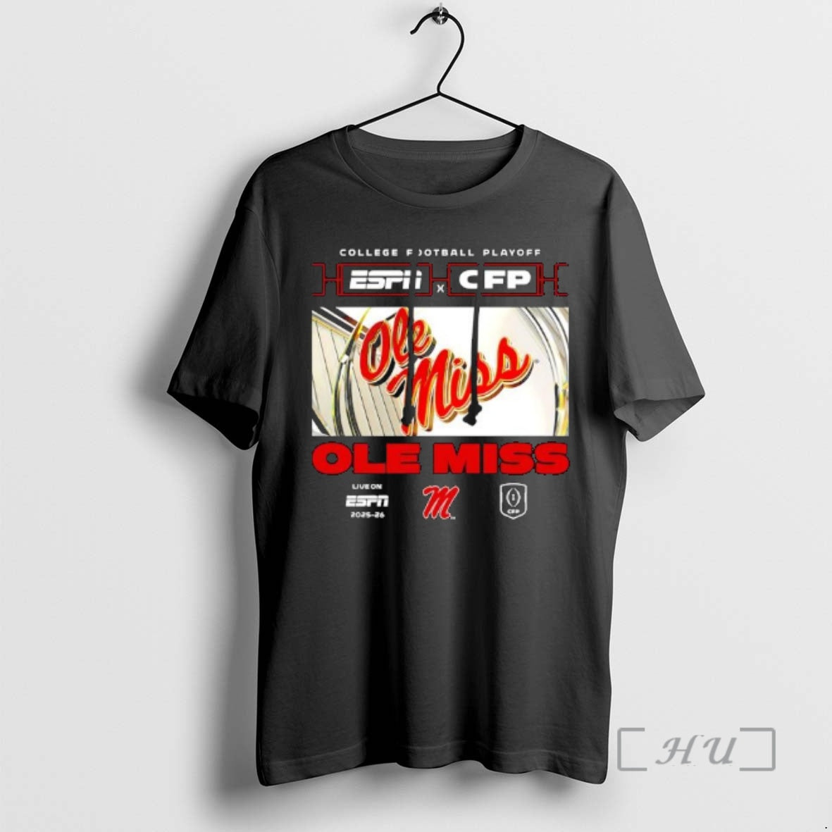 Trending Espn X Cfp Ole Miss 2025 2026 College Football Playoff T-Shirts