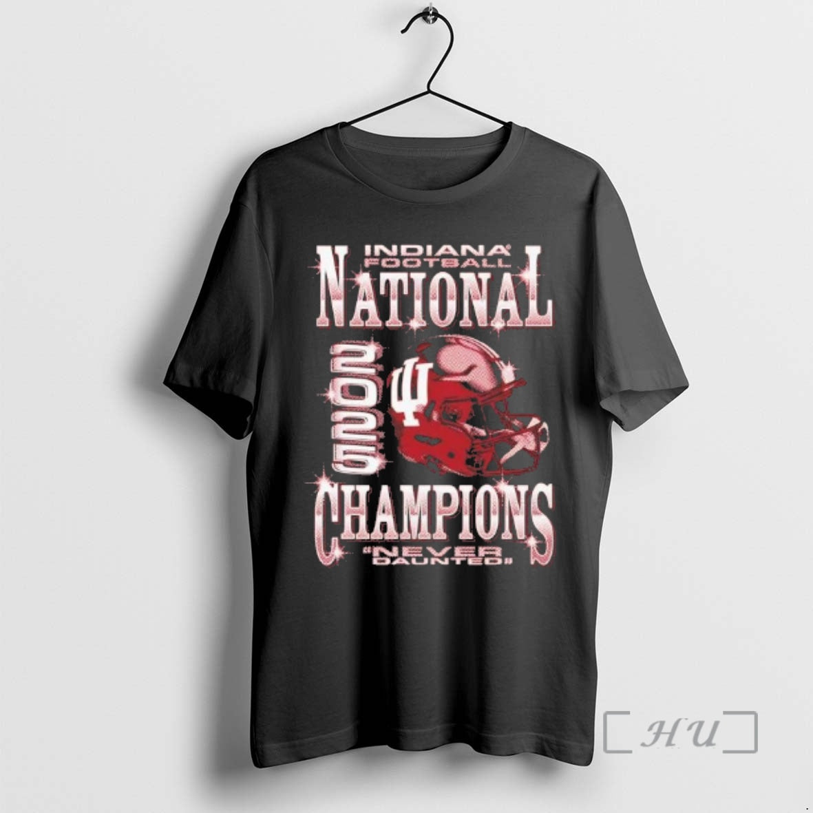 Trending Indiana Football 2025 Cfp National Champions Never Daunted Helmet T-Shirts