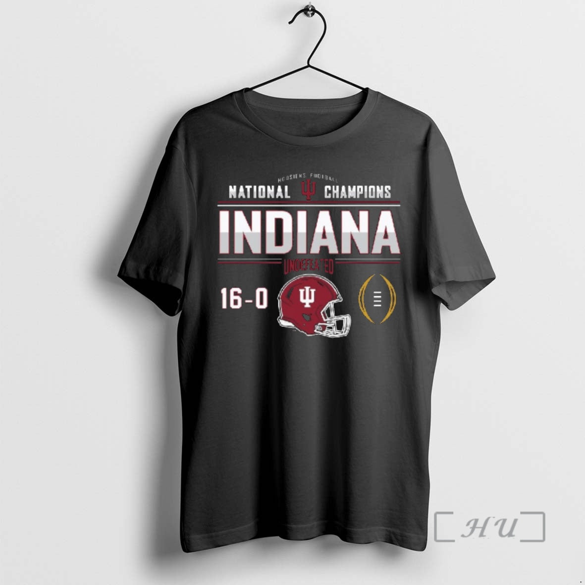 Trending Indiana Football National Champions Undefeated 16 0 Two Sided Schedule T-Shirts