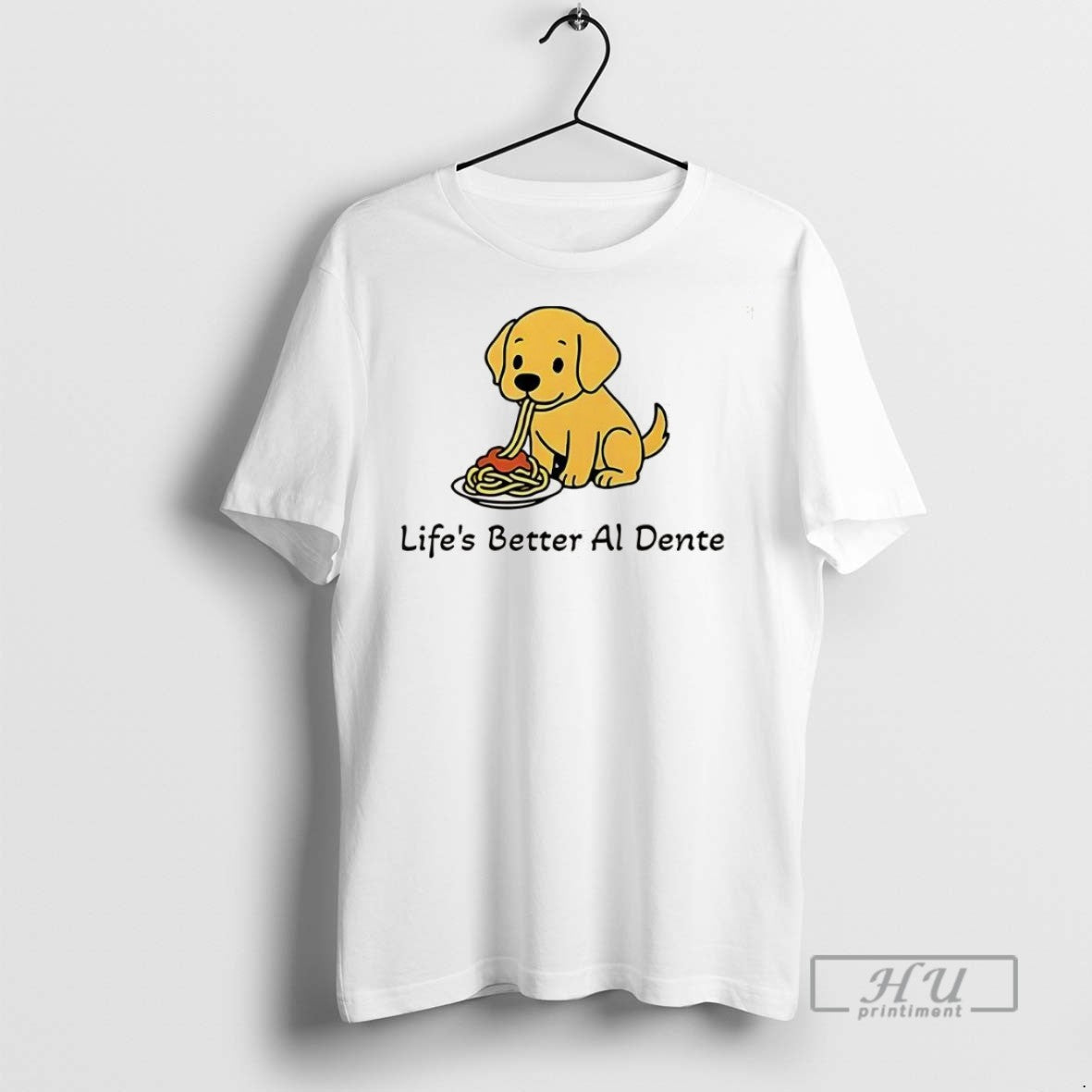 Trending Lifes Better Al Dente Dog Meme T Shirt