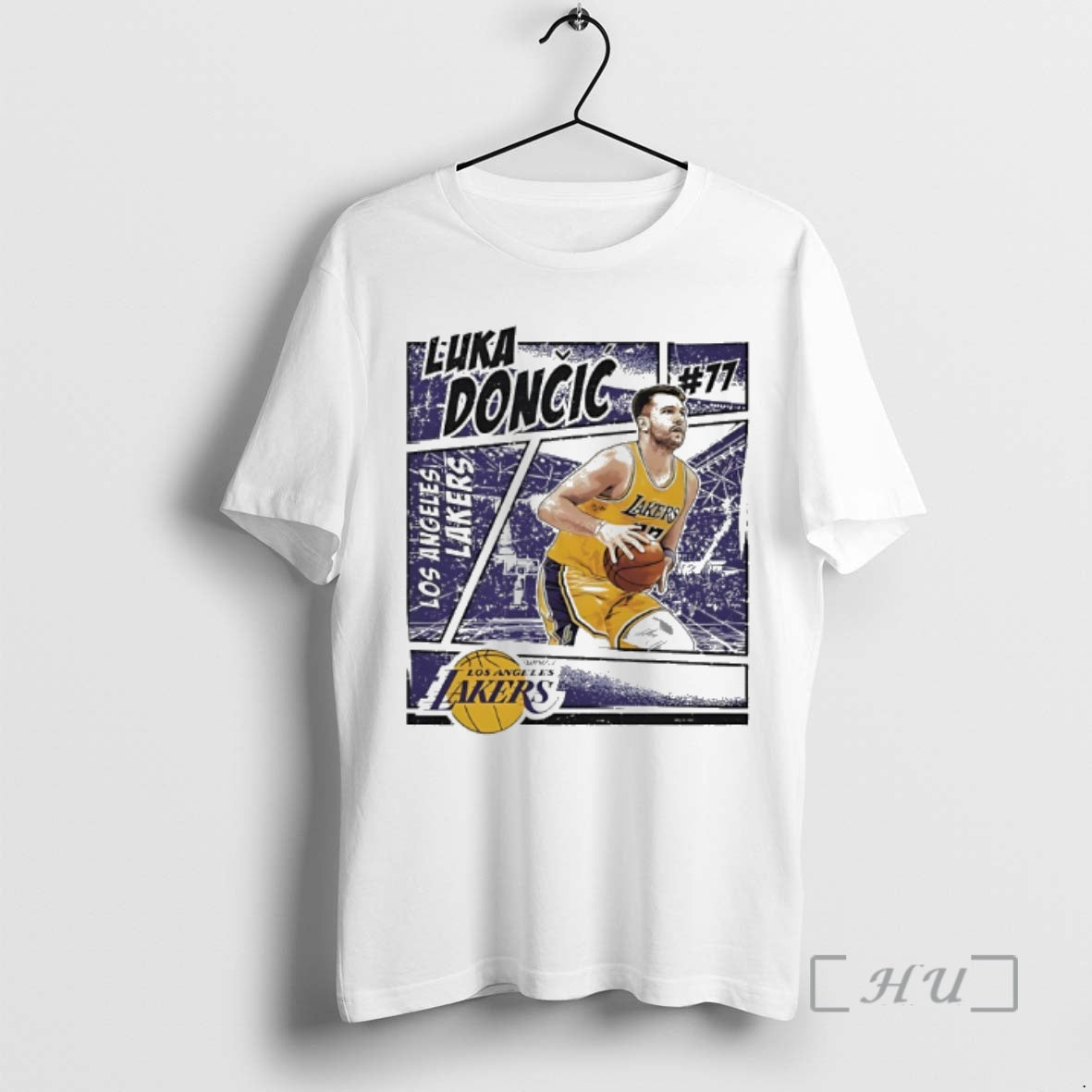 Trending Luka Doncic 77 Los Angeles Lakers Comic T-Shirts