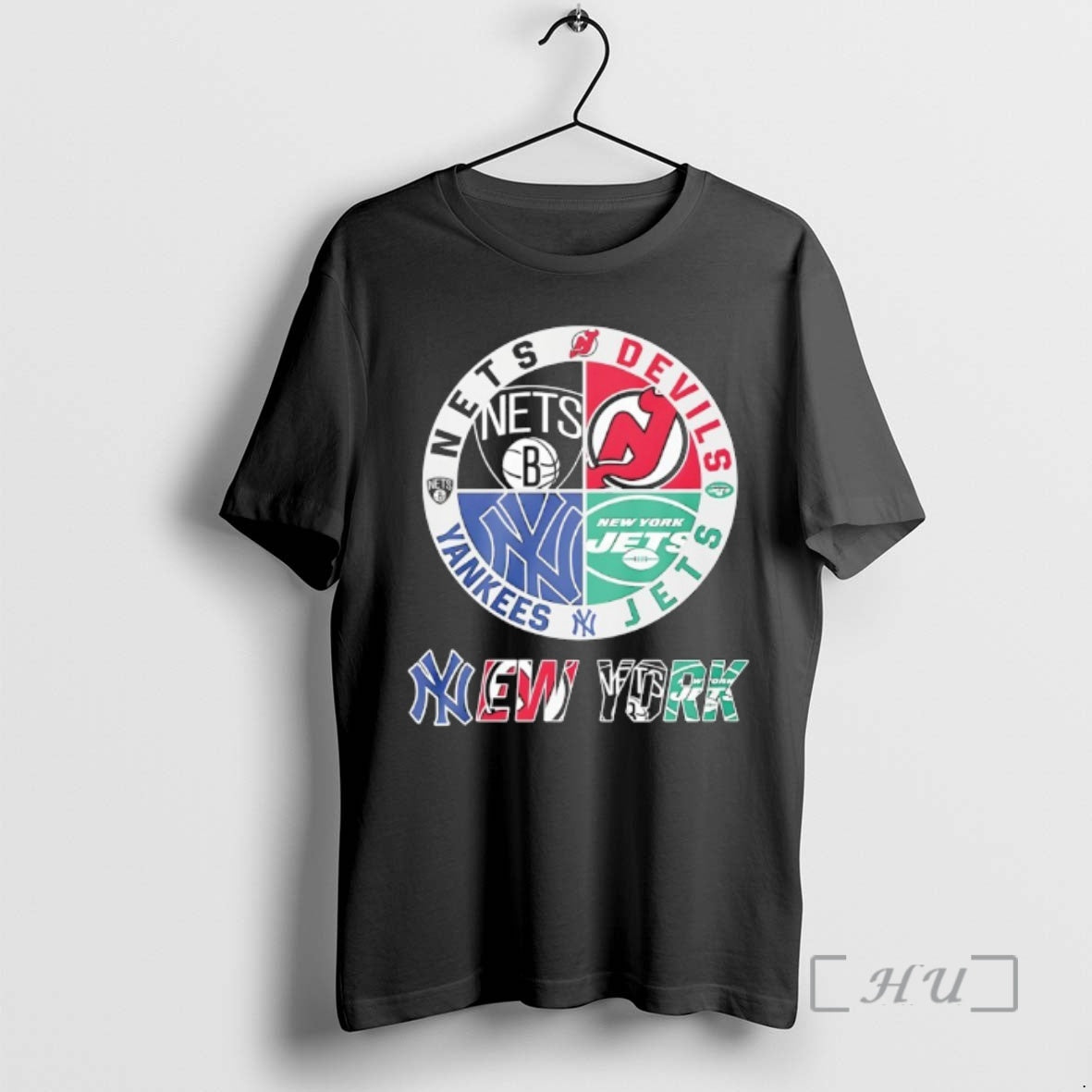 Trending New York Nets New York Devils New York Mets New York Jets Mashup T-Shirts