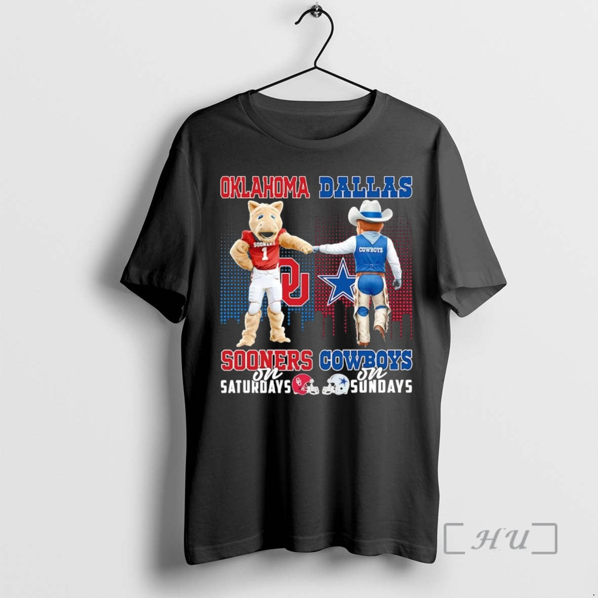 Trending Oklahoma Sooners Saturdays Dallas Cowboys Sundays Mascot T-Shirts
