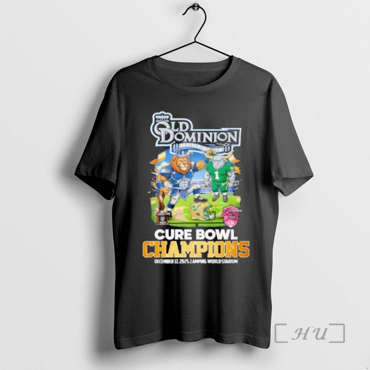 Trending Old Dominion Monarchs Cure Bowl Champions 2025 Celebration T-Shirts