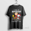 Trending Peanuts Characters Lights I Work Amazon Fine Everything Is Fine T-Shirts