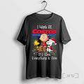 Trending Peanuts Characters Lights I Work Costco Wholesale Fine Everything Is Fine T-Shirts