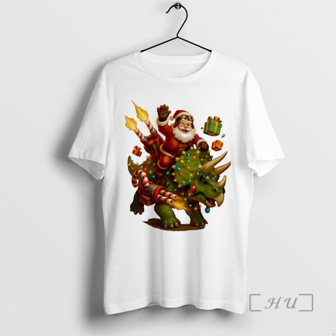 Trending Rocket Triceratops Dinosaur Santa T-Shirts
