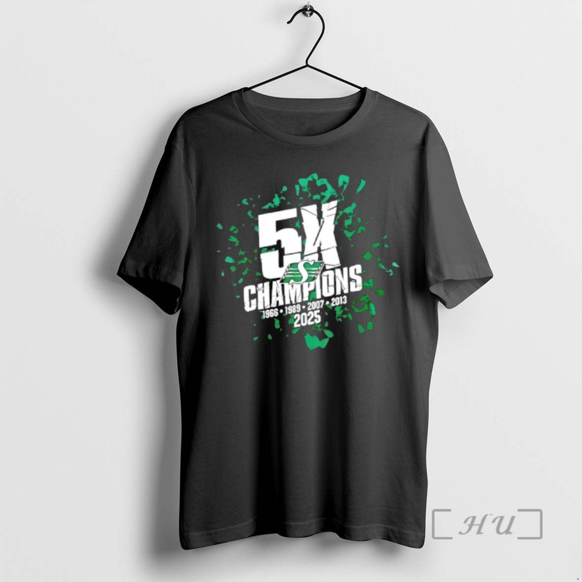 Trending Saskatchewan Roughriders 2025 Grey Cup 5x Champions 2 Sided T-Shirts