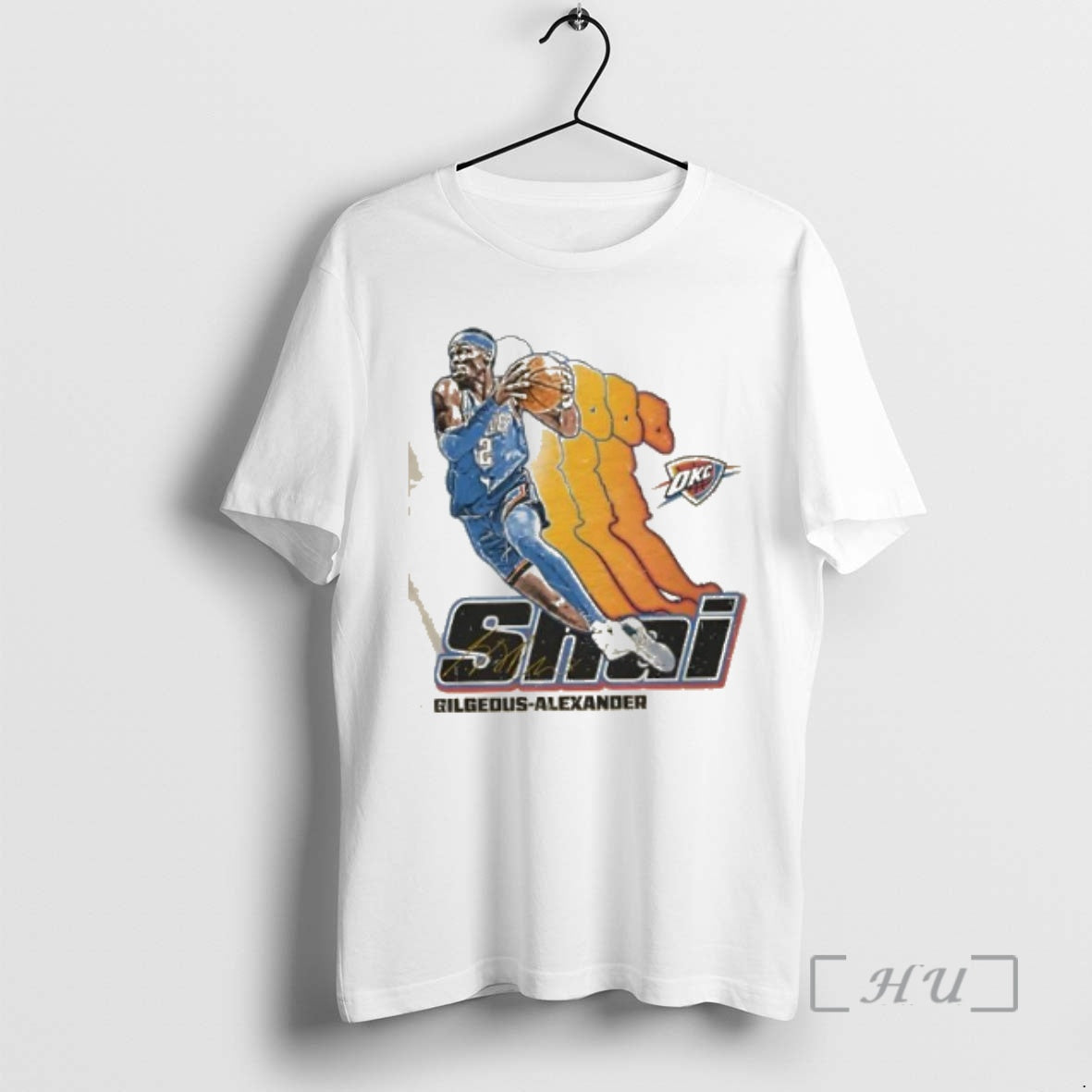 Trending Shai Gilgeous Alexander Oklahoma City Thunder Basketball Retro Signature T-Shirts