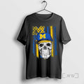 Trending Skull Wearing Cap Michigan Wolverines Us Flag T-Shirts