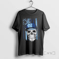 Trending Skull Wearing Cap North Carolina Tar Heels Us Flag T-Shirts