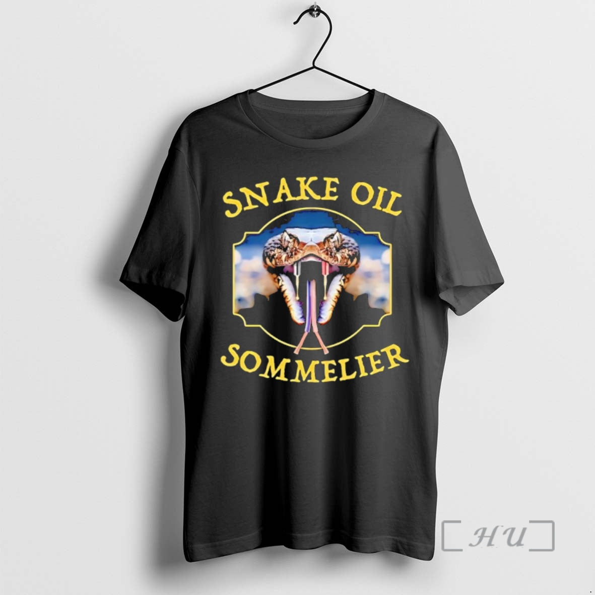 Trending Snake Oil Sommelier Funny Snake Black T-Shirts