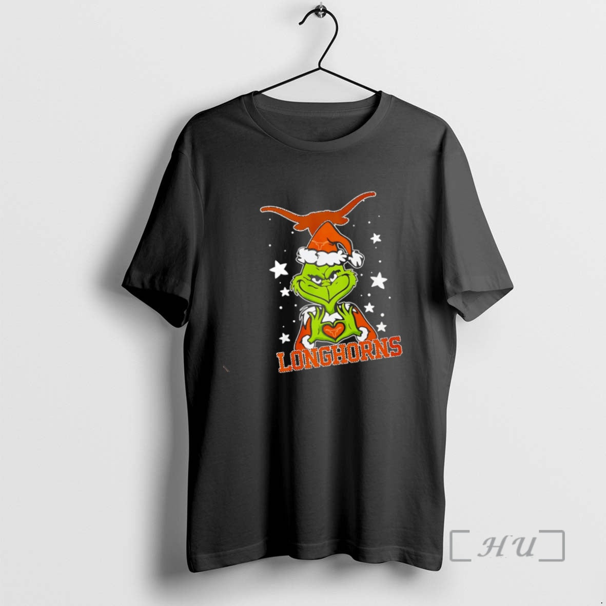 Trending Texas Longhorns Love Grinch Heart Hand 2025 T-Shirts