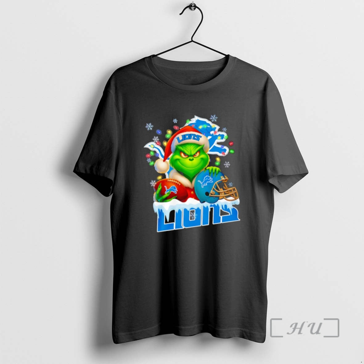 Trending Grinch Love Detroit Lions Football Lights 25 T-Shirts