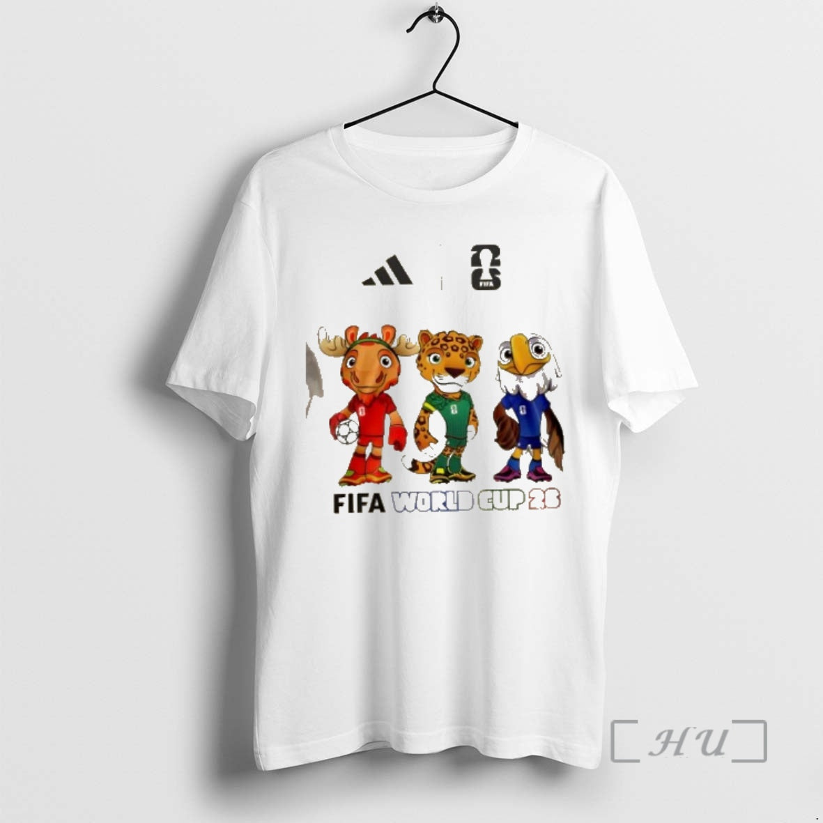 Trending World Cup 2026 Usa Canada Mexico Mascots 2 Sided T-Shirts