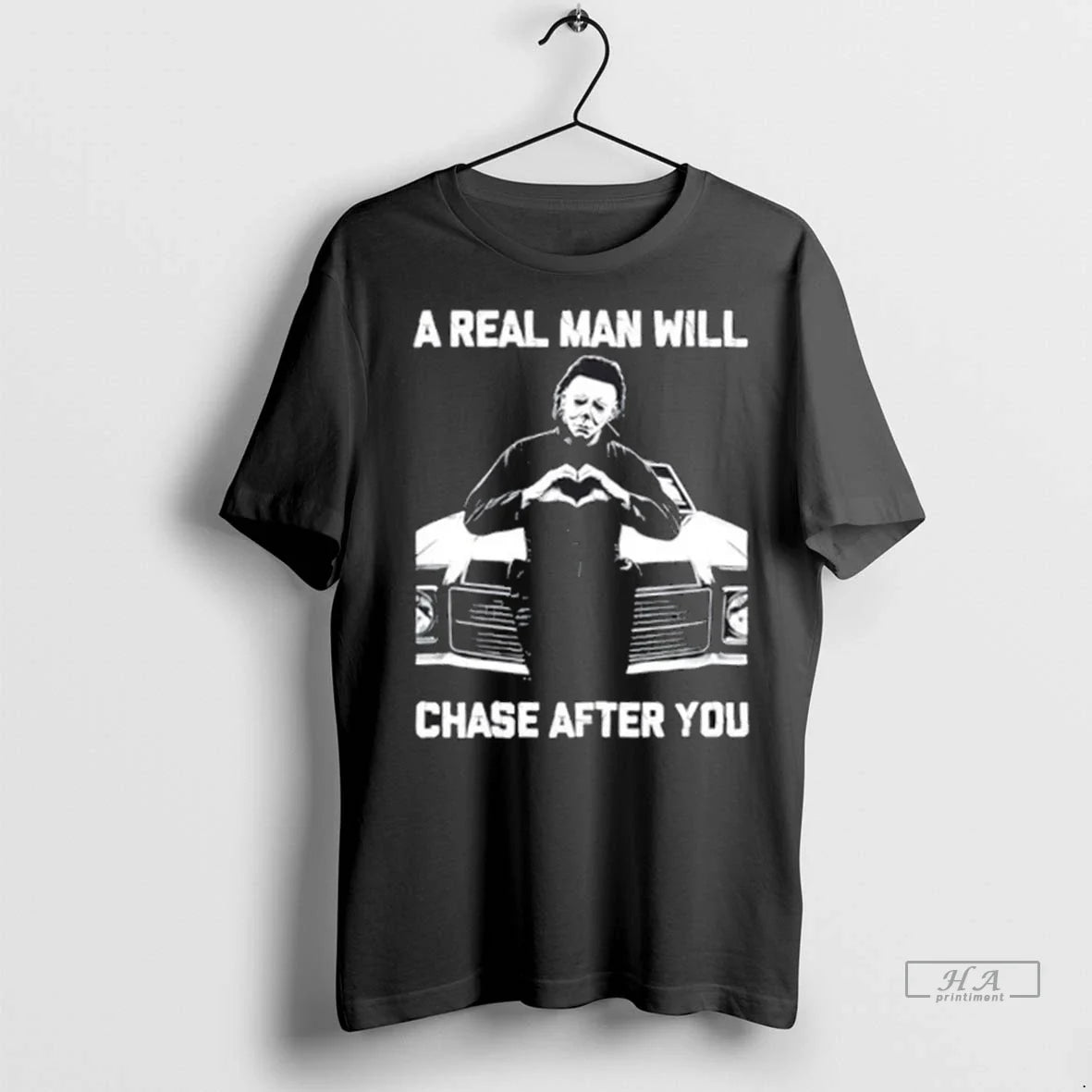 Trendy 2025 A Real Man Will Chase After You Michael Myers Halloween Shirt Sweater