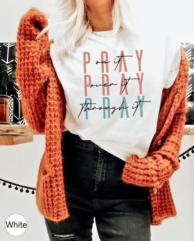 Christian Religious Shirt Pray Pray Over Shirt Boho Faith T-Shirts