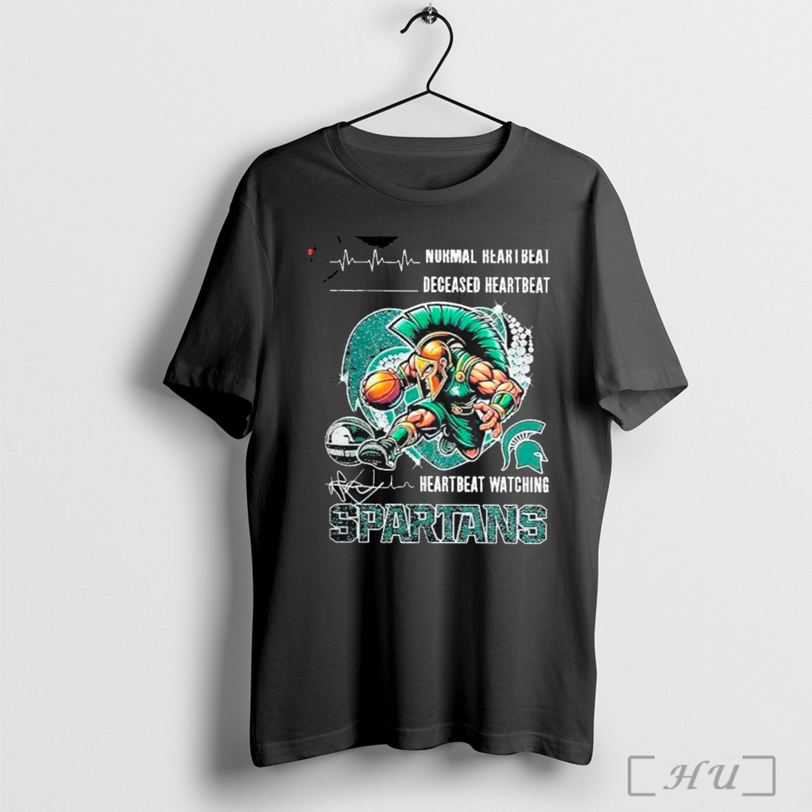 Trendy Michigan State Spartans Normal Heartbeat Deceased Heartbeat Heartbeat Watching And Signature And Heart Light