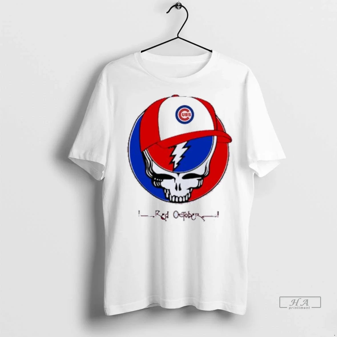 Trendy Officials Chicago Cubs Grateful Dead Red October Mlb Wild Card Shirt Sweater