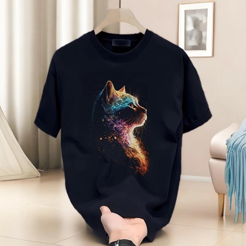 Printed Cartoon Anime Summer Round Neck Short Sleeves Summer Cool Feeling Loose Leisure All Matching Half Sleeve T-Shirts