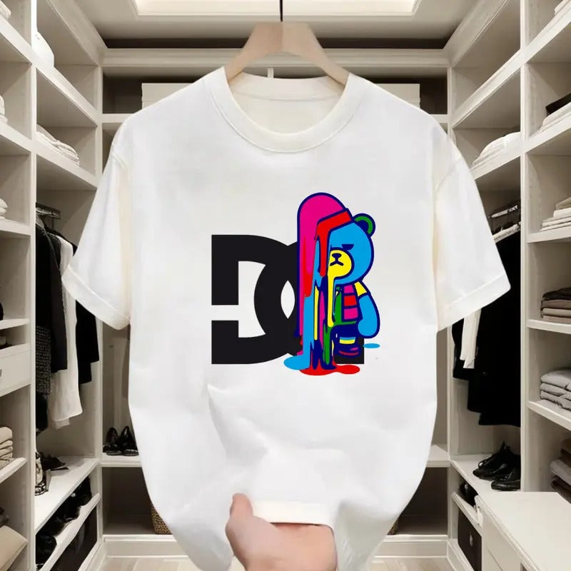 Rainbow Bear! Light & Comfy Prints Street Casual Meet Ups T-Shirts