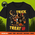 Trick Treat Yourself Cryptid Halloween Spooky Season Funny Monsters Vintage Retro T-Shirts