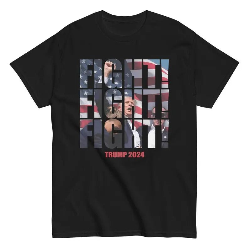 Trum Fight! Fight! Fight! Tru Mp Assassination Photo Shirt Best Selling 2024 T-Shirts