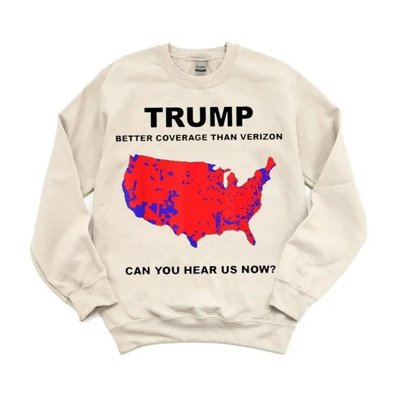 Trump Better Coverage Than Verizon Trump 2024 Shirt Trump Won Get Over Cotton T-Shirts