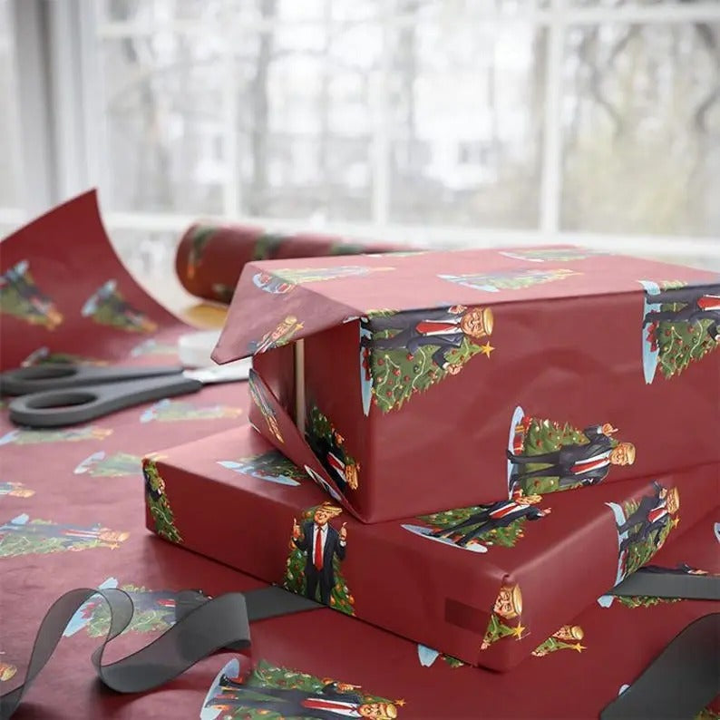Trump Wrapping Paper 3 Sizes T-Shirts