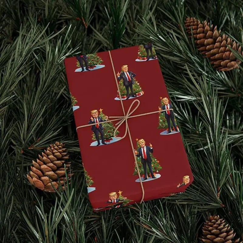 Trump Wrapping Paper 3 Sizes Republican Wrapping Paper Trump Santa Wrapping Paper T-Shirts