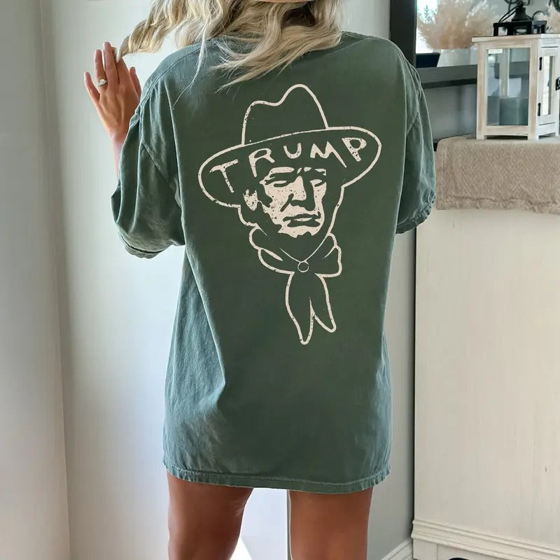 Trump Cowboy Western Donald Trump Cowboy Trump Shirt MAGA Election 2024 Shirt T-Shirts