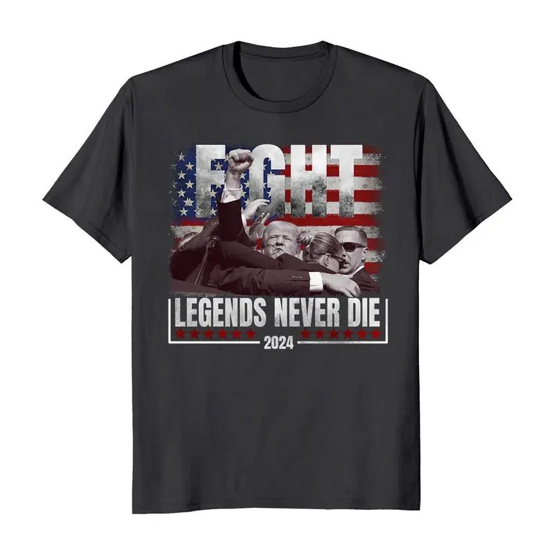 Trump Fight Legends Never Die 2024 Election T-Shirts